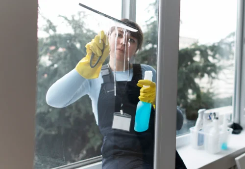 Nettoyage de vitres intérieures et extérieures à la Boissière